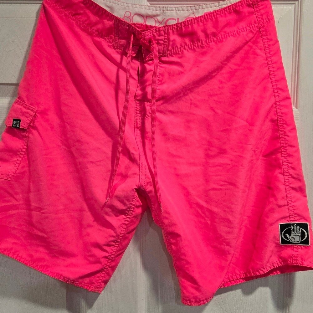 Body Glove Mens Neon Pink Board Shorts Swim Trunks‎ Size 34 49609